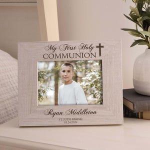 First Communion Picture Frame | Personalized First Holy Communion Picture Frame | Custom First Communion Gift | Catholic 1st Communion Gift