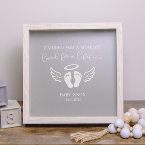 Baby Loss Shadow Box for Grieving Parents | Miscarriage Still Born Sympathy Gift | Angel Baby Keepsake | Fillable Shadow Box for Baby Items