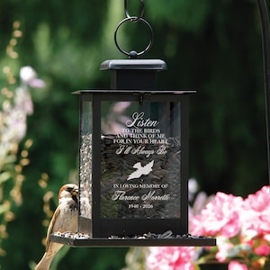 Listen to the Birds and Know Sympathy Gift | Bird Feeder Memorial Gift | Remembrance Gift | In Memory Of Bird Feeder | Memorial Garden Decor