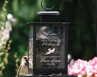 Listen to the Birds and Know Sympathy Gift | Bird Feeder Memorial Gift | Remembrance Gift | In Memory Of Bird Feeder | Memorial Garden Decor