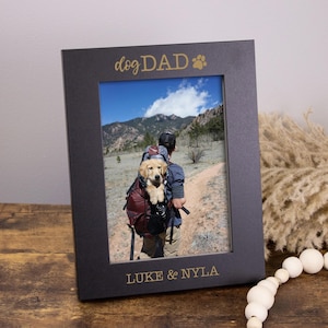 Dog Dad Picture Frame | Personalized Dog Dad Picture Frame | Man & Dog Picture Frame | Man's Best Friend Picture Frame | Dog Father's Day