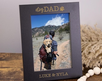 Dog Dad Picture Frame | Personalized Dog Dad Picture Frame | Man & Dog Picture Frame | Man's Best Friend Picture Frame | Dog Father's Day
