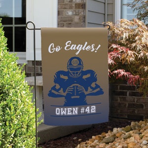 Football Player Garden Flag | Personalized Football Player Sign | High School Football Yard Sign | Football Mom Gift | Football Player Flag
