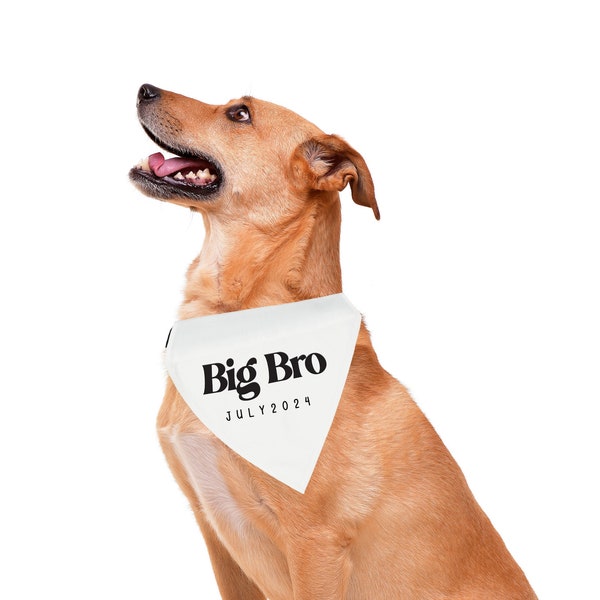 Big Bro or Big Sis Dog Bandana | Pregnancy Announcement Dog Bandana | Dog Big Brother | Dog Big Sister | Baby Announcement Dog Bandana