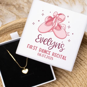 Dance Recital Gifts for Girls | First Dance Recital Necklace | Personalized Gift for 1st Dance Recital | Custom Dance Gifts for Little Girls
