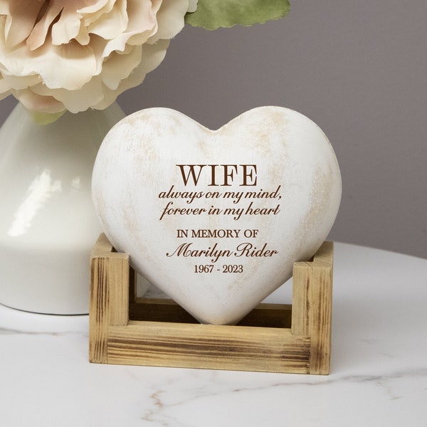 Wife Memorial Plaque | Personalized Wife Sympathy Gift | Wife Memorial Sign | Wife Bereavement Gift | Wife Loss Memorial Gift | Spouse Loss