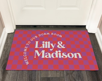 Dorm Welcome Mat | College Dorm Decor | Welcome to Our Dorm Room | Personalized Dorm Room Doormat | Dorm Room Gift for College Students