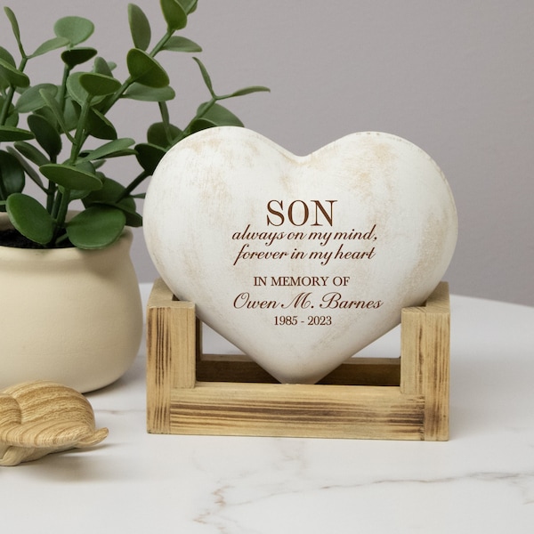 Son Memorial Plaque | Personalized Son Sympathy Gift | Son Memorial Sign | Son Bereavement Gift | Loss of Son Memorial Gift | In Memory Son