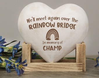 Rainbow Bridge Pet Memorial Plaque | Perosnalized Pet Memorial Gift | Pet Rememembrace Gift | Cat Memorial Gift | Loss of Dog Memorial Gift