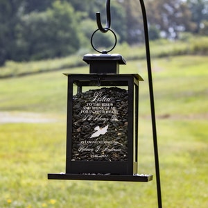Listen to the Birds and Know Sympathy Gift | Bird Feeder Memorial Gift | Remembrance Gift | In Memory Of Bird Feeder | Memorial Garden Decor