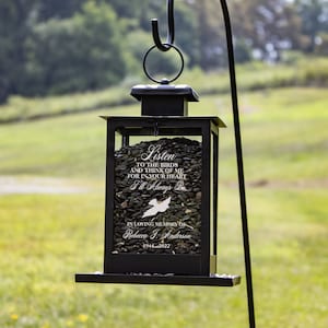 Listen to the Birds and Know Sympathy Gift | Bird Feeder Memorial Gift | Remembrance Gift | In Memory Of Bird Feeder | Memorial Garden Decor