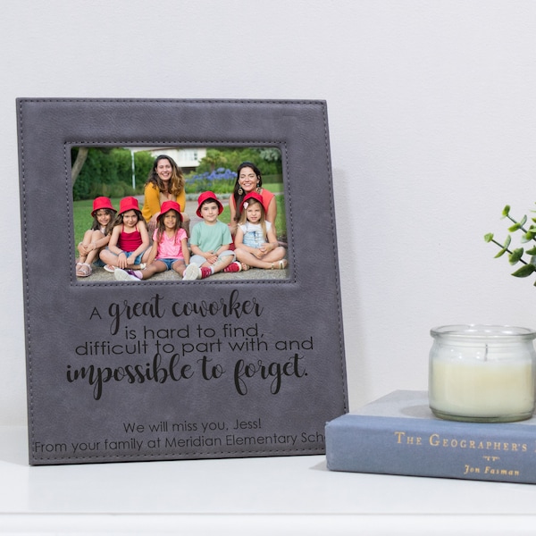 Coworker Goodbye Gift Picture Frame | Personalized Picture Frame with Message from Coworkers | Coworker Leaving Gift Custom Picture Frame