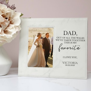 Father of the Bride Frame | Personalized Father of the Bride Picture Frame | Father of the Bride Gift | Bride Dad Picture Frame Wedding Gift