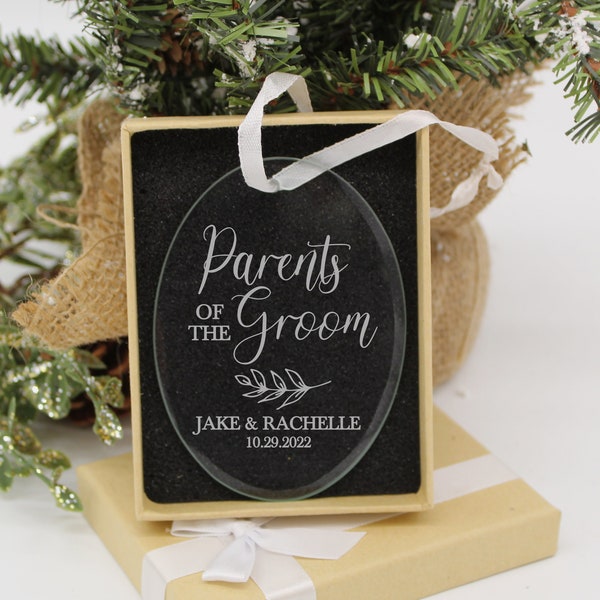 Groom Parents Gift | Parents of the Groom Wedding Gift | Christmas Gift for Groom's Parents | Parents Wedding Ornament | Groom Mom Dad Gift