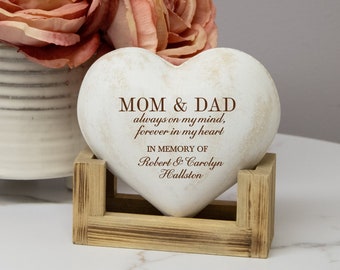 Parents Memorial Plaque | Personalized Parents Sympathy Gift | Mom & Dad Memorial | Parents Bereavement Gift | Loss of Parents Gift