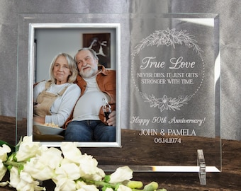 True Love Anniversary Picture Frame Personalized | Anniversary Gift for Parents | 25th Anniversary Gift | 50th Anniversary Frame