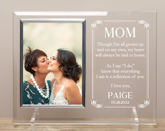 Mother of the Bride Gift from Daughter | Personalized Mother of the Bride Picture Frame | Mom Wedding Gift from Bride | Wedding Frame Mom