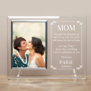 Mother of the Bride Gift from Daughter | Personalized Mother of the Bride Picture Frame | Mom Wedding Gift from Bride | Wedding Frame Mom