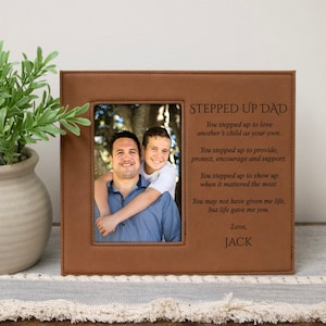Step Dad Gift Picture Frame | Personalized Stepfather Picture Frame | Stepped Up Dad Picture Frame | Stepdad Father's Day or Wedding Gift