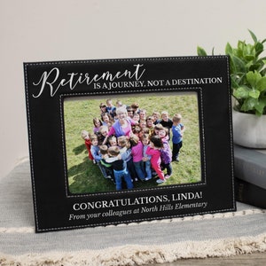 Retirement Picture Frame  | Personalized Retirement Gift for Men | Custom Retirement Picture Frame | Teacher Retirement Gift from Coworkers