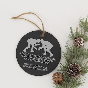 Wrestling Coach Ornament | Personalized Wrestling Coach Gift | Christmas Gift for Wrestling Coach | Wrestling Coach Thank You Gift