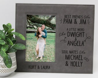 The Office Picture Frame | The Office Gift for Boyfriend | The Office TV Show Valentine&#39;s Day Gift | Pam & Jim Michael Scott Dwight Schrute