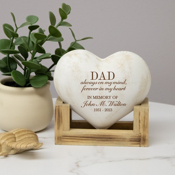 Dad Memorial Plaque | Personalized Dad Sympathy Gift | Dad Memorial Sign | Dad Bereavement Gift | Dad Loss Memorial Gift | In Memory of Dad