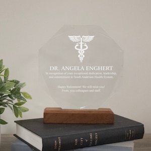 Doctor Retirement Plaque | Engraved Medical Professional Retirement Gift | Custom Nurse Retirement | Physician Doctor Appreciation Gift