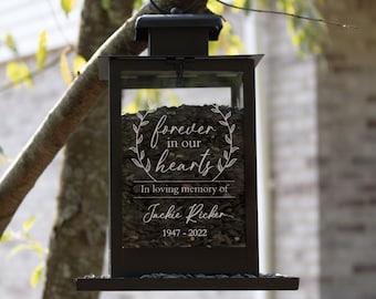 Forever in Our Hearts Memorial Bird Feeder Personalized Sympathy