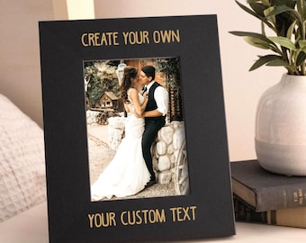 Create Your Own Picture Frame | Custom Engraved Picture Frame | Design Your Own Picture Frame | Custom 5x7 Picture Frame in Black