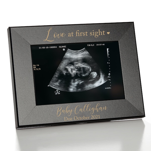 Sonogram Picture Frame | Ultrasound Photo Frame | Pregnancy Announcement Picture Frame | Love at First Sight Baby Frame | Pregnancy Reveal