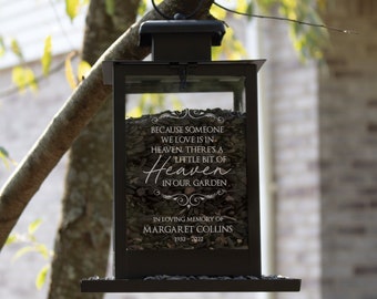 Memorial Bird Feeder Gift | Heaven in Our Garden Bird Feeder | Personalized Sympathy Gift | Bird Feeder Hanging | Unique Bereavement Gift