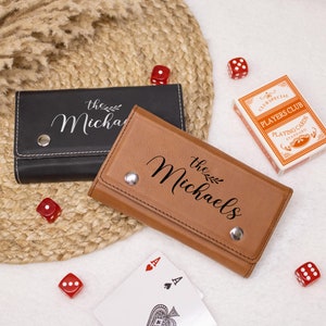 Personalized Playing Cards & Dice Set | Personalized Games | Christmas Gift for Him | Deck of Cards Poker Set | Family Game Night Card Case