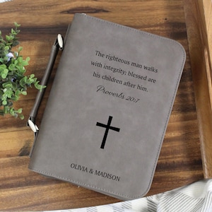 Personalized Dad Bible Cover | Father&#39;s Day 2025 Gift for Dad | Christian Gift to Dad from Kids | Religious Birthday Gift for Dad