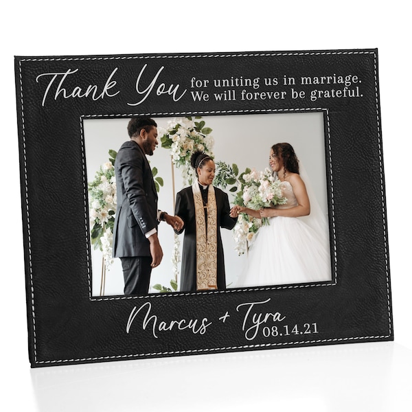 Wedding Officiant Picture Frame | Personalized Wedding Officiant Gift | Wedding Officiant Thank You | Wedding Officiant Friend Gift Ideas