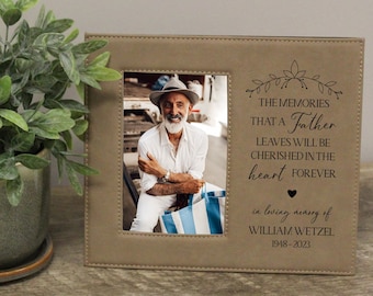 Father Memorial Picture Frame | Dad Memories Picture Frame | Loss of Father Sympathy Gift | Personalized Father Bereavement Gift