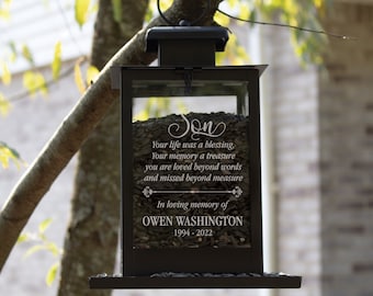 Son Memorial Bird Feeder | Loss of Son Gift | Son Bereavement Gift | Son Remembrance Garden Gift | Son Memorial Garden Gfit | Son Sympathy