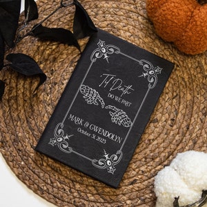 Til Death Do We Part Halloween Wedding Gift | Halloween Wedding Guest Book | Unique October Wedding Guest Book | Fall Wedding Guest Journal
