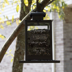 Grandpa Memorial Bird Feeder | Custom Loss of Grandpa Gift | Grandfather Bereavement Gift | Grandpa Remembrance | Loss of Grandpa Gift Idea