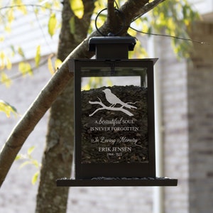 Memorial Bird Feeder | Personalized Hanging Bird Feeder | Unique Bird Feeder Sympathy Gift | Bereavement Gift | Bird Garden Memorial