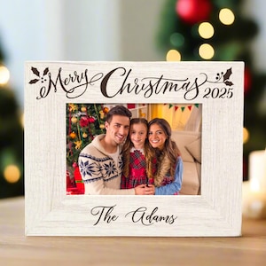 Merry Christmas Picture Frame | Christmas 2025 Photo Frame | Personalized Christmas Frame | Christmas Home Decor | Christmas Photo Gifts