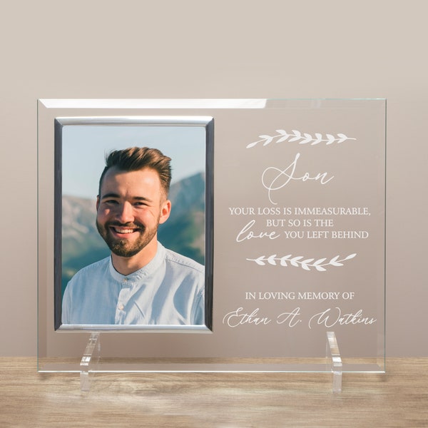 Son Memorial Picture Frame | Loss of Son Gift | Son Memorial Gift | Son Bereavement Gift | Son Remembrance Gift | Sympathy Gift Loss of Son