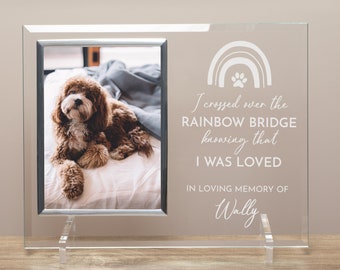 Pet Rainbow Bridge Picture Frame | Pet Loss Picture Frame | Dog Memorial Gifts | Pet Memorial Gifts | Pet Remembrance Picture Frame Gift