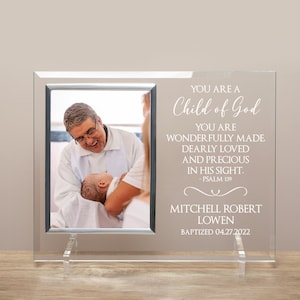 Baptism Picture Frame | Personalized Baby Baptism Gifts | Christening Gifts for Boys or Girls | Catholic Baptism Gift | Child of God Baptism