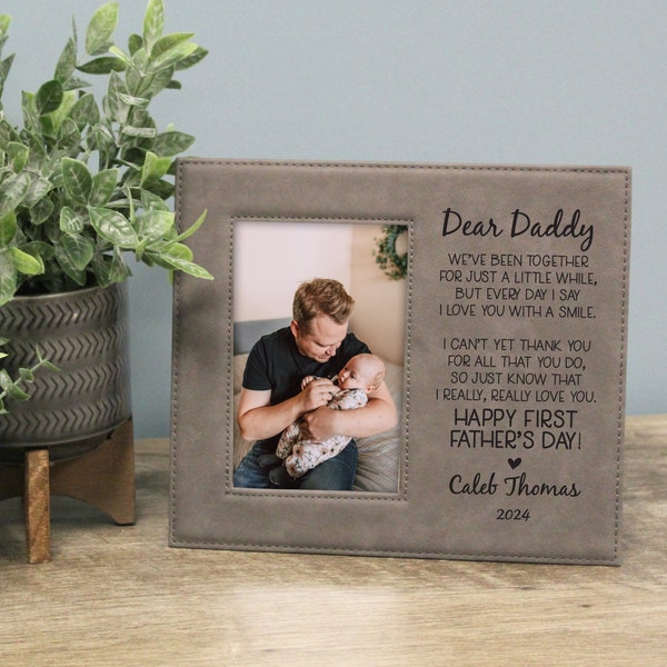 First Father's Day Picture Frame | 1st Father's Day Gift from Baby | First Father's Day Poem Gift | Personalized First Father's Day 2024