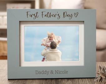 First Father's Day Gifts | Personalized First Father's Day Picture Frame | New Dad Gifts | Father's Day Gift from Baby | Daddy & Me Frame