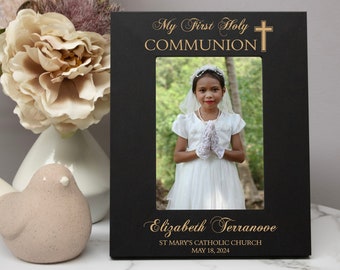 First Communion Picture Frame | Personalized First Holy Communion Picture Frame | Custom First Communion Gift | Catholic 1st Communion Gift