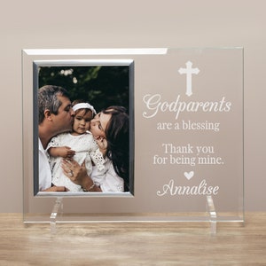 Personalized God Parents Picture Frame | Gift for God Parents | Godparents are a Blessing | Baptism Gift for God Parents | Godmother Gifts