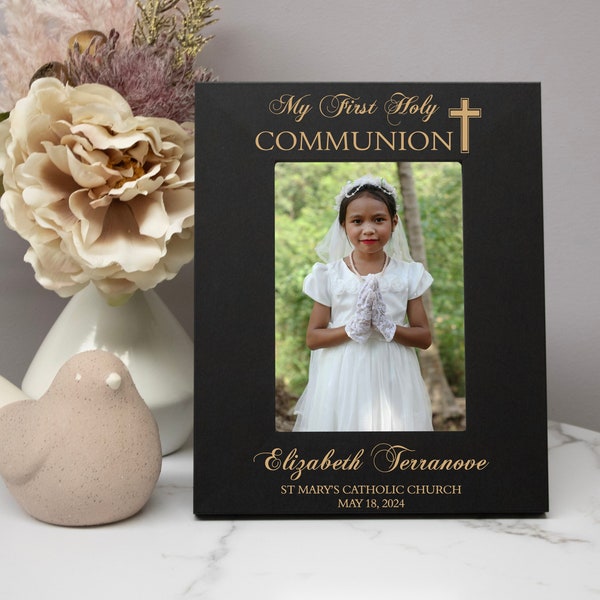 First Communion Picture Frame | Personalized First Holy Communion Picture Frame | Custom First Communion Gift | Catholic 1st Communion Gift