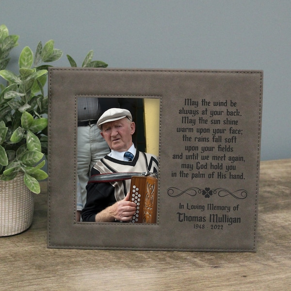 Irish Blessing Picture Frame | Personalized Irish Memorial Picture Frame | Irish Blessing Sympathy Gift | Irish Blessing Home Decor Memorial